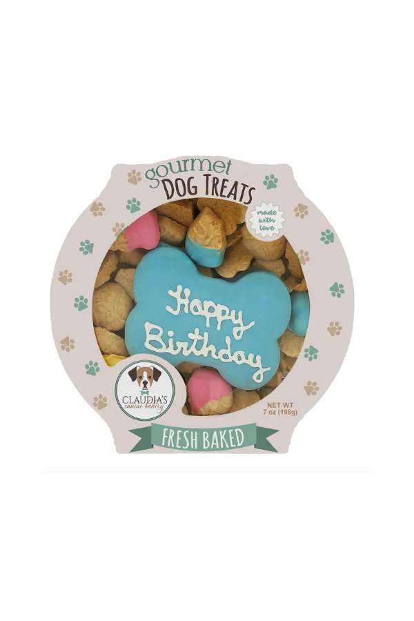 Happy Birthday Dog Treats Blue Tails Up Pup
