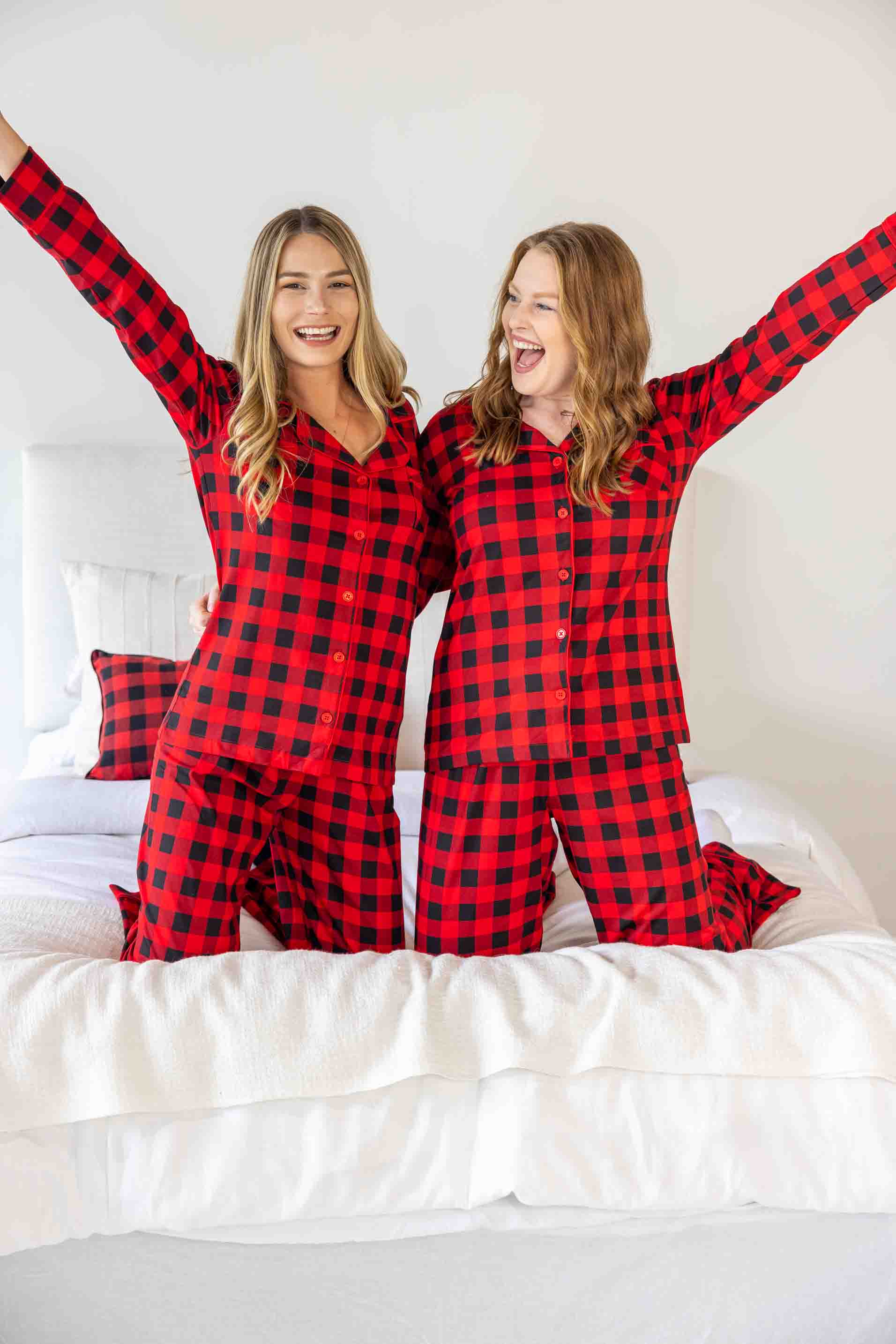 Buffalo Plaid Women's Pajama Set – Tails Up, Pup