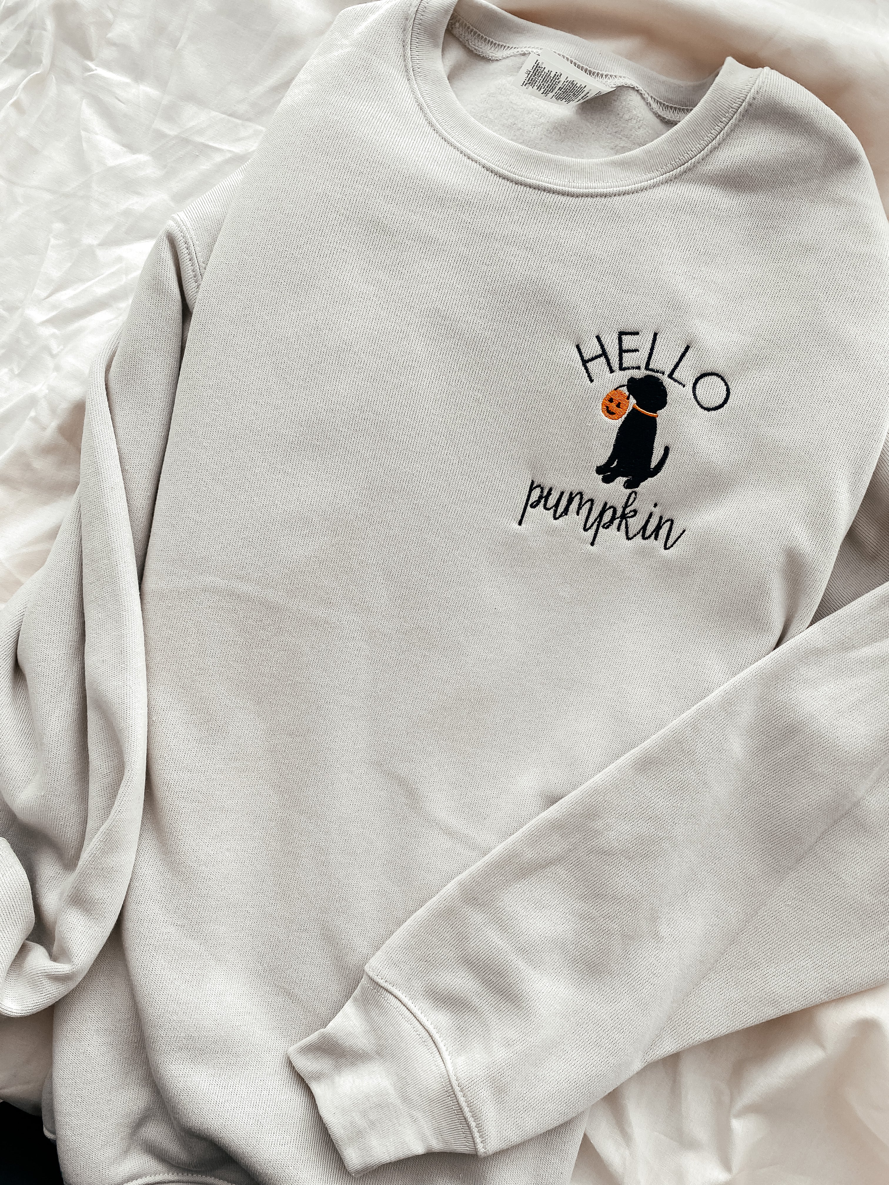 InHouseEmbroidery Pumpkin Monogram Sweatshirt