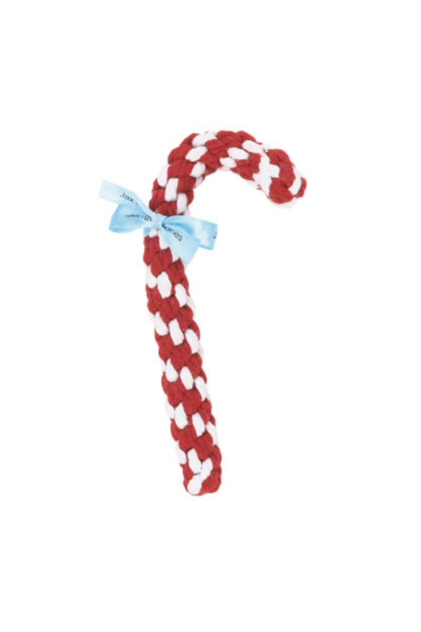 Candy Cane Rope Toy Tails Up, Pup